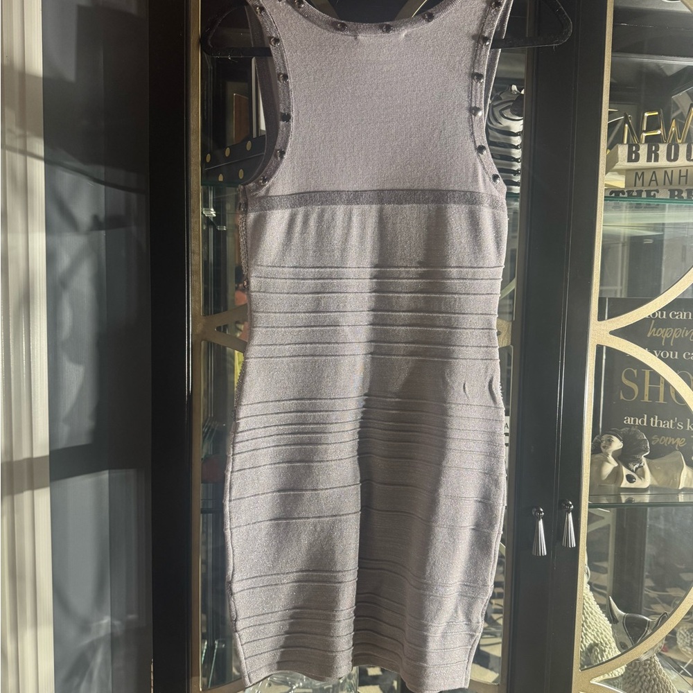 Arden B Silver Sleeveless Bodycon Mini Dress - Picture 6 of 7